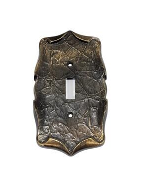 Vintage Amerock Carriage House Light Switch Plate Antique Brass No Screw